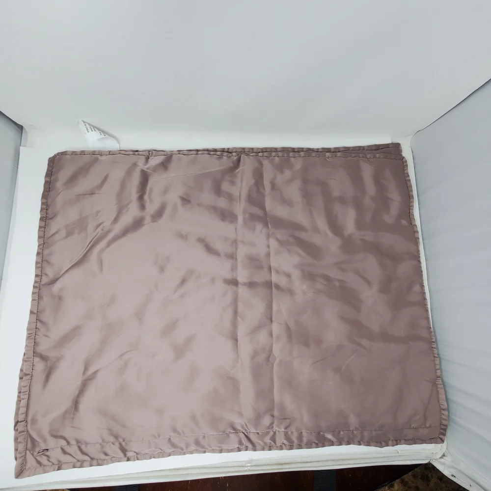 Martha Stewart Tufted Satin Standard Sham 20 x 26 Silky Mauve Set of 2 NEW